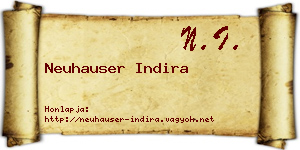 Neuhauser Indira névjegykártya